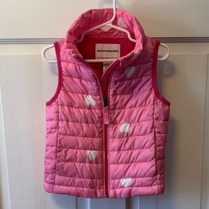 Amazon Essentials Pink Heart Puffer Vest